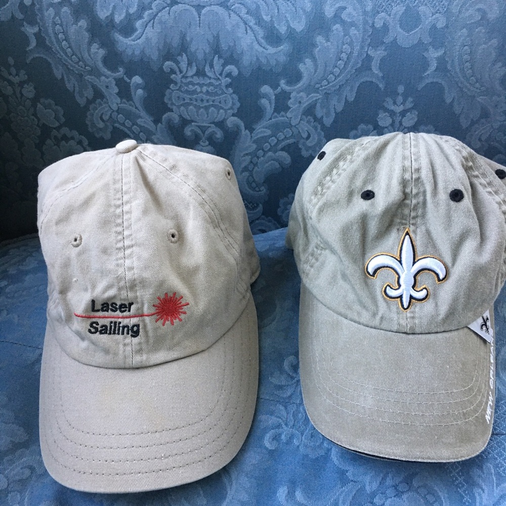 Laser sailing New Orleans saints ball caps
